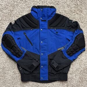 Vintage The North Face Steep Tech Ski Jacket Blue Black Padded Moto Men’s Size S